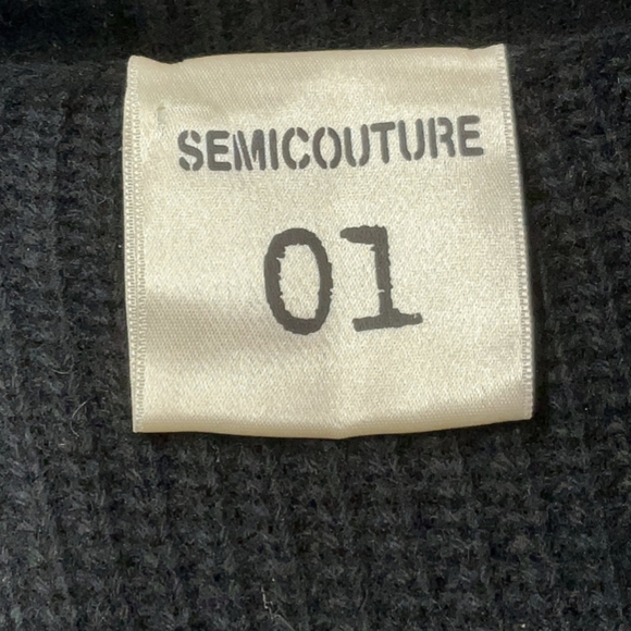 Semicouture Oversized Wool Fringe Sweater Dress - Picture 5 of 5